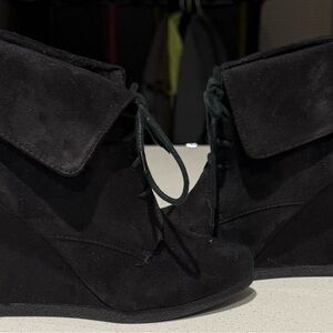Women's Suede Wedge Ankle Booties Size 7